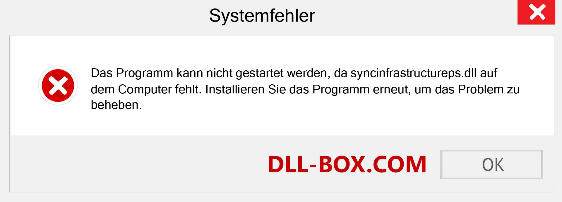 syncinfrastructureps.dll-Datei fehlt?. Download für Windows 7, 8, 10 - Fix syncinfrastructureps dll Missing Error unter Windows, Fotos, Bildern