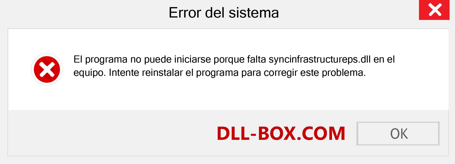 ¿Falta el archivo syncinfrastructureps.dll ?. Descargar para Windows 7, 8, 10 - Corregir syncinfrastructureps dll Missing Error en Windows, fotos, imágenes