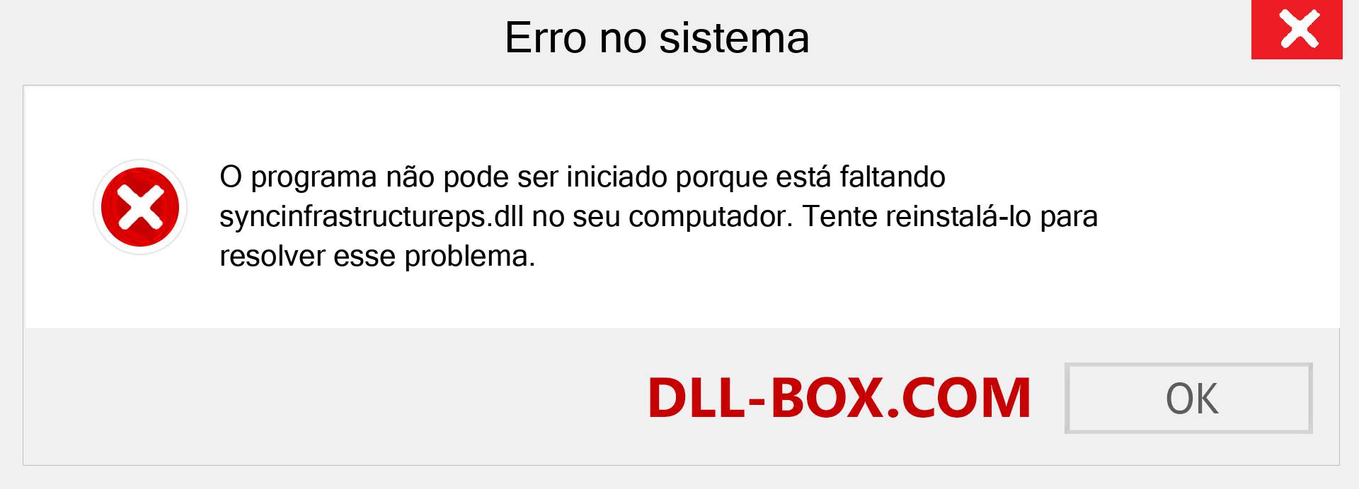 Arquivo syncinfrastructureps.dll ausente ?. Download para Windows 7, 8, 10 - Correção de erro ausente syncinfrastructureps dll no Windows, fotos, imagens